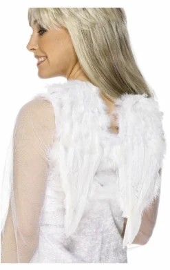 Smiffys Large White Feathered Wings Accessory