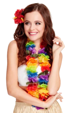 Smiffys Large Rainbow Hawaiian Lei Garland