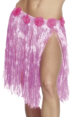 Smiffys Hula Pink Flower Skirt