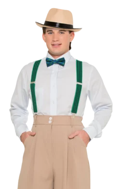 Green Striped Braces