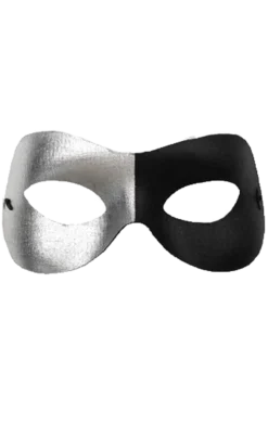 GENERIC Black And Silver Monochrome Facepiece Accessory