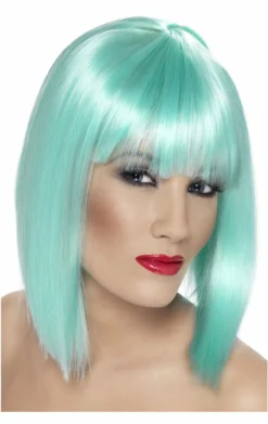 Smiffys Neon Aqua Glam Wig