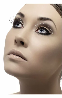 Smiffys Black Lashes With Droplets