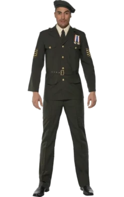 Smiffys Mens Wartime Military Officer Costume