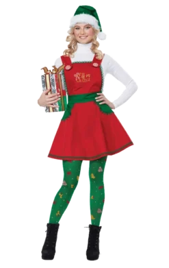 Womens Christmas Elf In Charge Costume