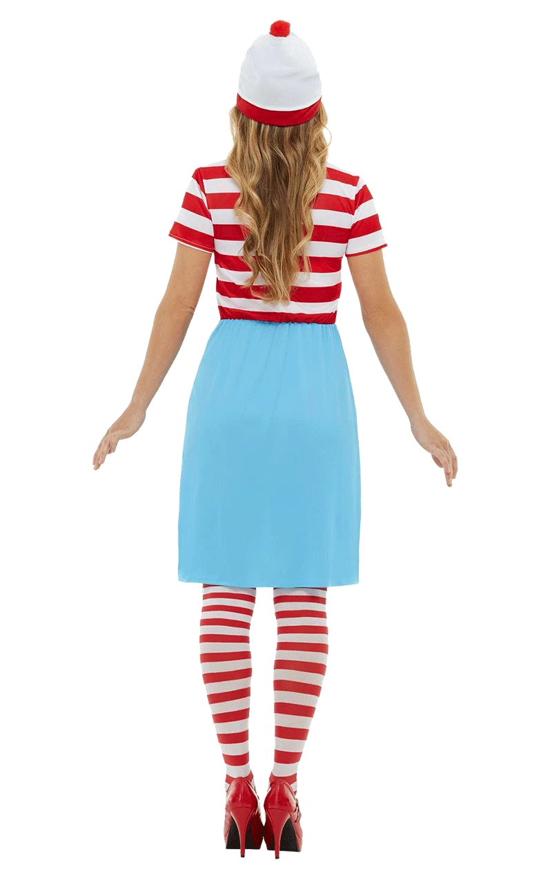 Smiffys Adult Where's Wally? Wenda Dress Costume 2 Smiffys Adult Where's Wally? Wenda Dress Costume - Image 2