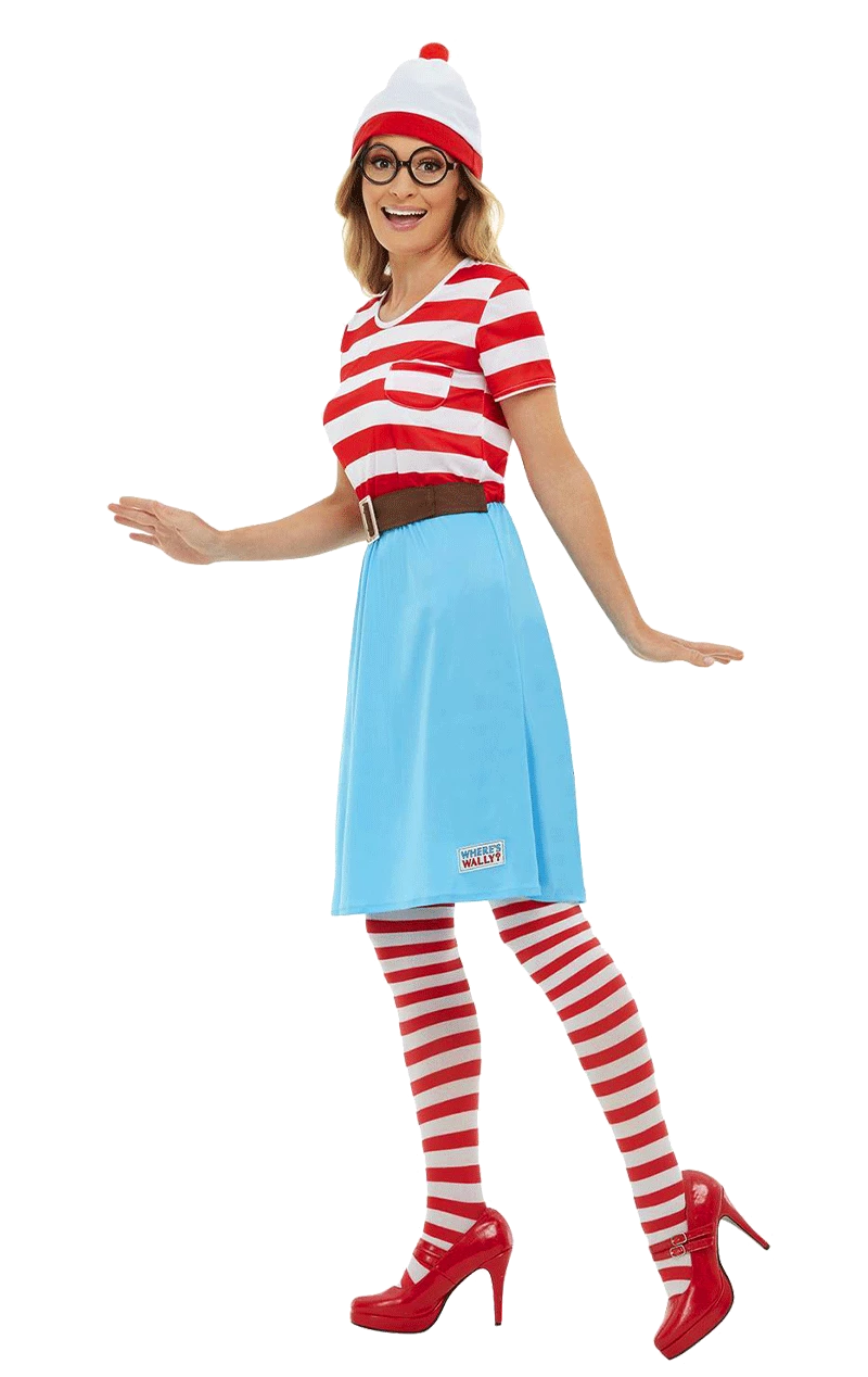 Smiffys Adult Where's Wally? Wenda Dress Costume 3 Smiffys Adult Where's Wally? Wenda Dress Costume - Image 3