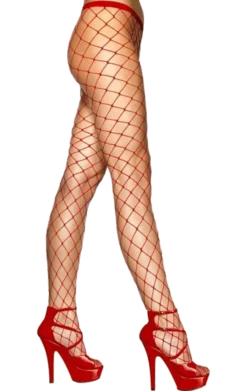 Smiffys Red Oversized Fishnet Tights