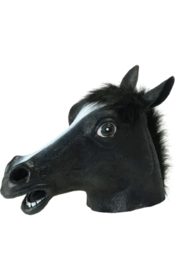 Funny Black Horse Facepiece