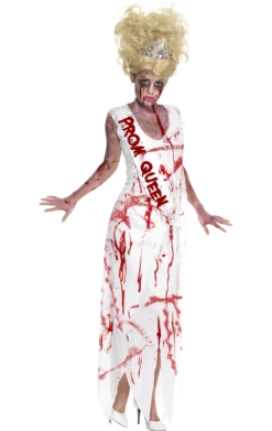 Smiffys Adult Zombie Prom Queen Costume