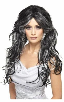 Smiffys Black & Grey Gothic Wig