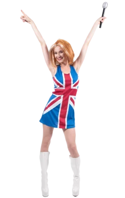 Womens Union Jack Spice Girl Costume