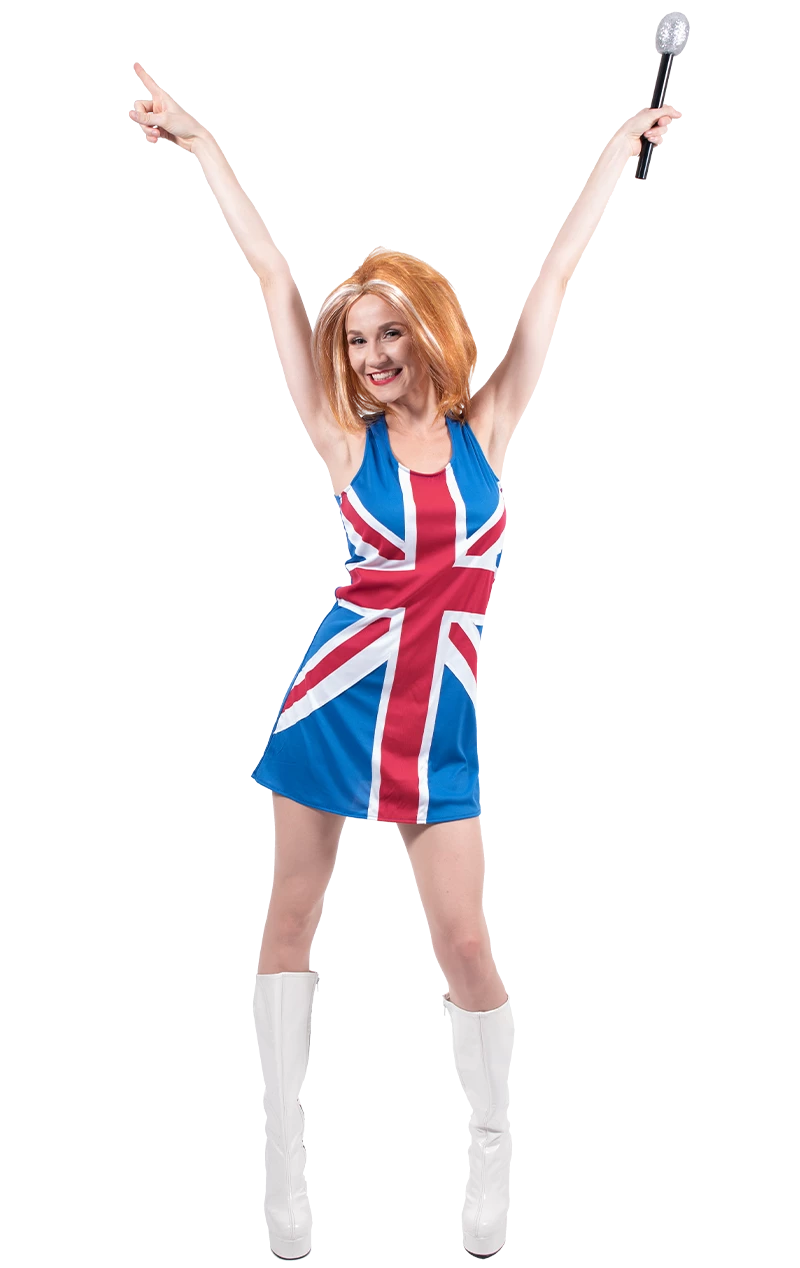 Womens Union Jack Spice Girl Costume 1 Womens Union Jack Spice Girl Costume