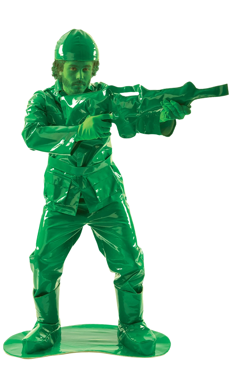 Adult Toy Green Army Man Costume 1 Adult Toy Green Army Man Costume