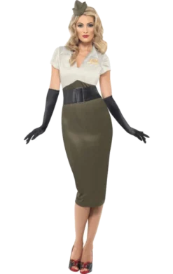 Smiffys Womens 1940s Army Girl Costume