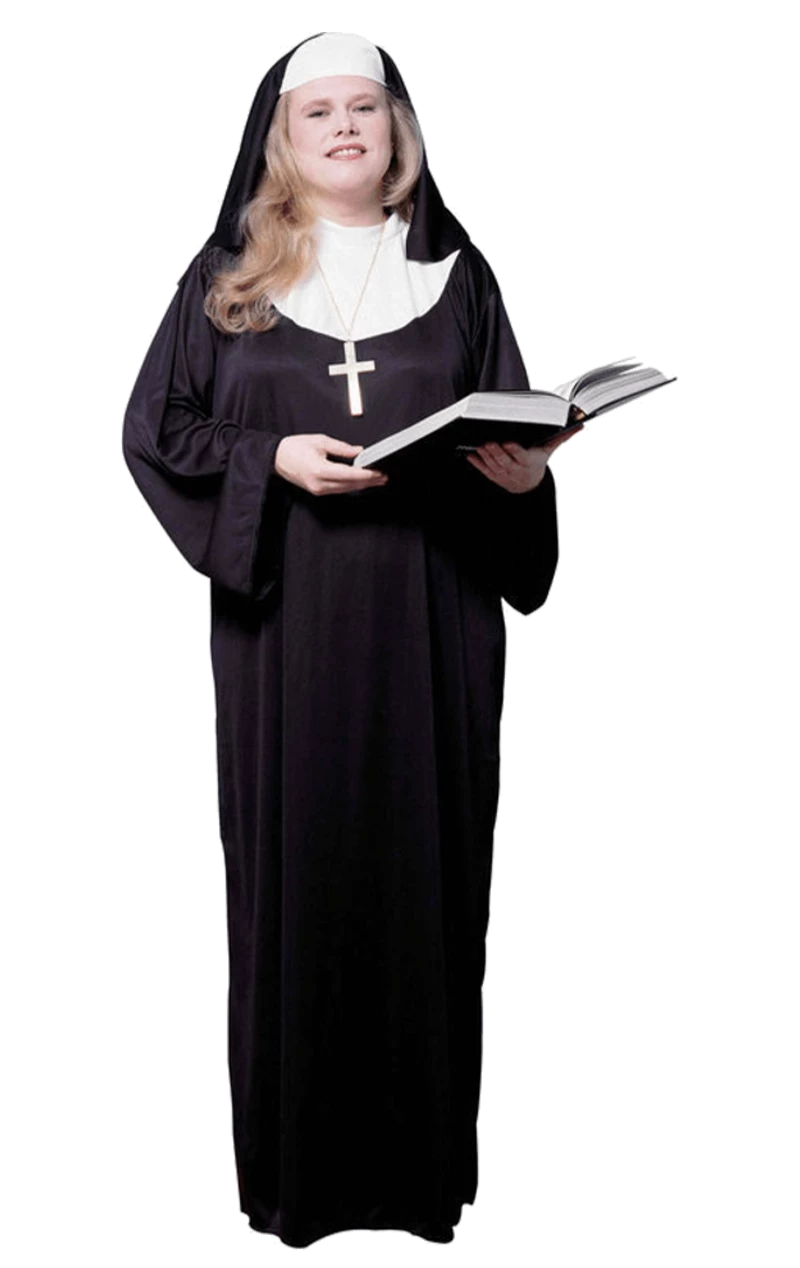 Womens Nun Plus Size Costume 1 Womens Nun Plus Size Costume