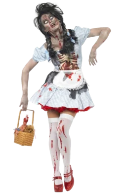 Smiffys Womens Zombie Halloween Dorothy Costume