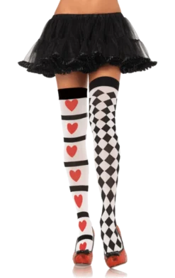 Harlequin & Heart Stockings
