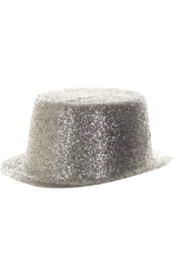 Silver Glittery Top Hat