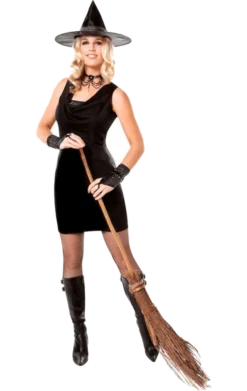 Ladies Black Witch Costume