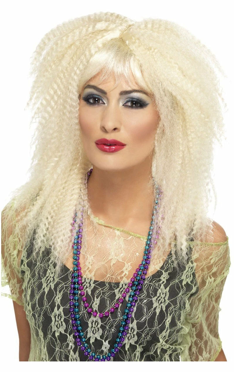 Smiffys Crimped Blonde Wig 1 Smiffys Crimped Blonde Wig