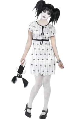 Smiffys Womens Abby Creepy Halloween Doll Costume