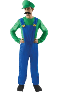 Mens Luigi Super Mario Costume