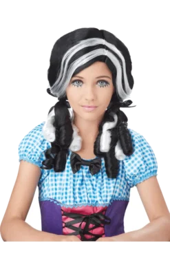 Black & White Doll Curl Wig
