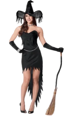 Ladies Rhinestone Witch Costume