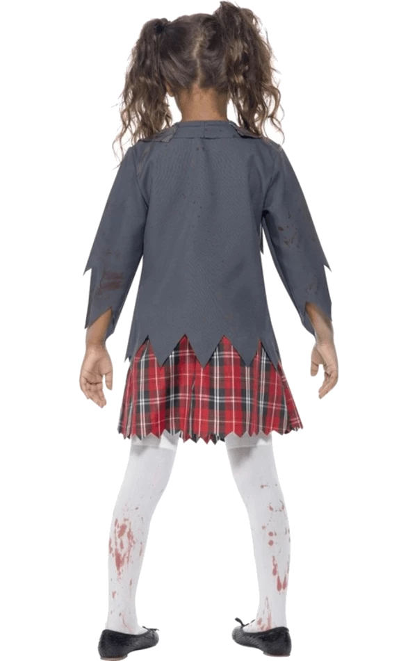 Smiffys Kids Zombie School Girl Costume 3 Smiffys Kids Zombie School Girl Costume - Image 3
