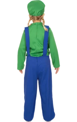 Kids Luigi Super Mario Costume -Palmer Sales 00019391a02
