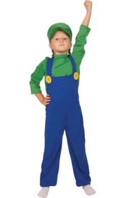 Kids Luigi Super Mario Costume