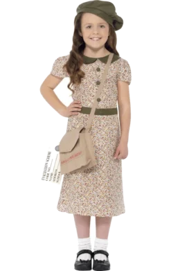 Smiffys Kids War Evacuee Girl Costume