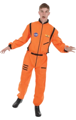 Mens Orange Astronaut Costume
