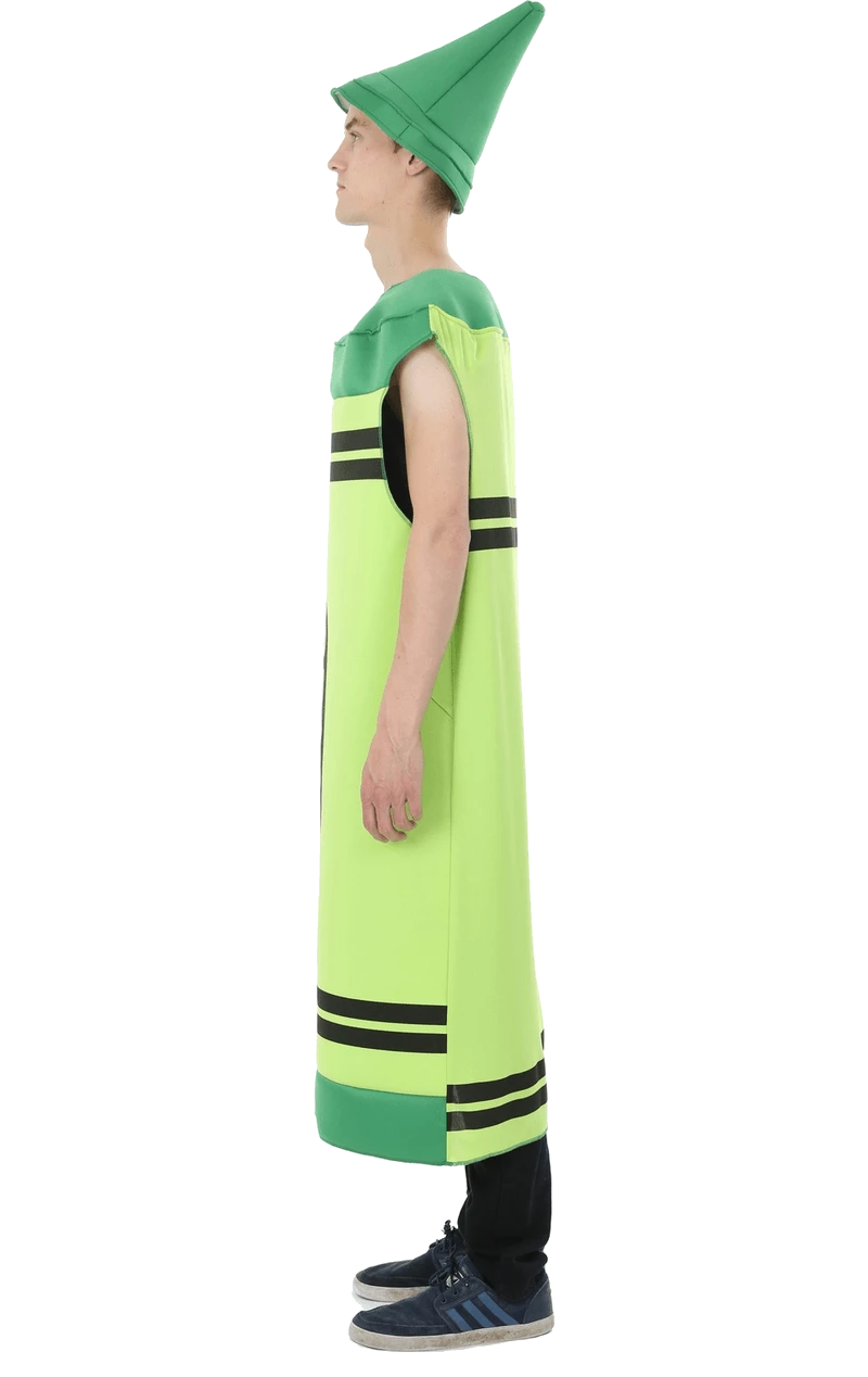 Adult Green Crayon Costume 2 Adult Green Crayon Costume - Image 2