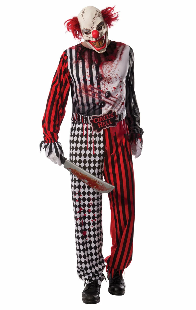 Adult Cruel Clown Halloween Costume 1 Adult Cruel Clown Halloween Costume