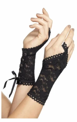 Smiffys Black Lace Glovelets