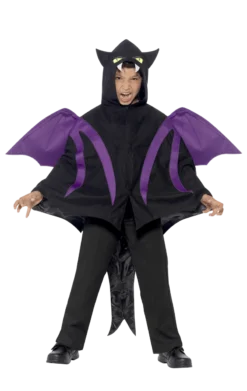 Smiffys Kids Hooded Bat Cape Costume