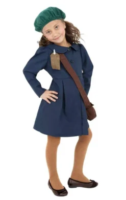 Smiffys Kids WW2 Evacuee Girl Costume