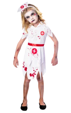AMSCAN Kids Zombie Nurse Costume