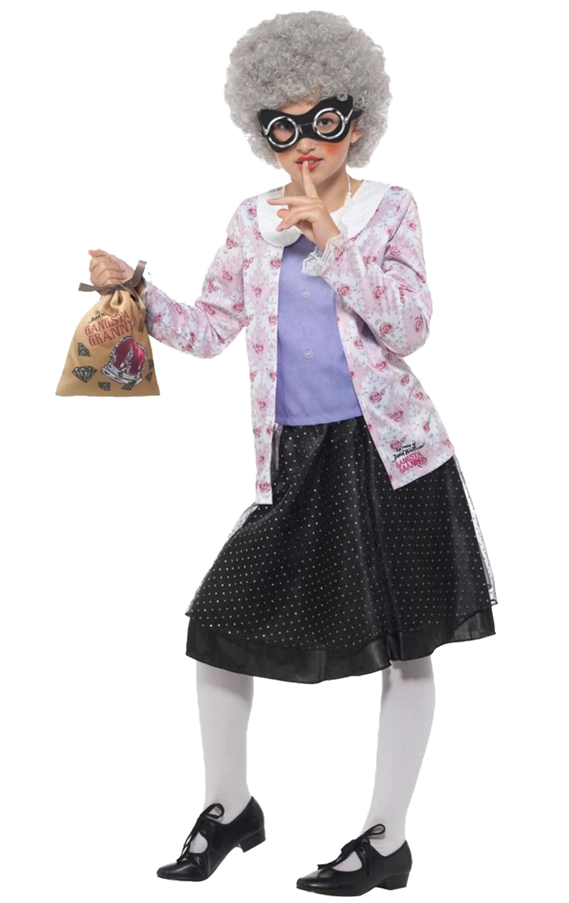 Smiffys Kids Gangsta Granny Costume 1 Smiffys Kids Gangsta Granny Costume