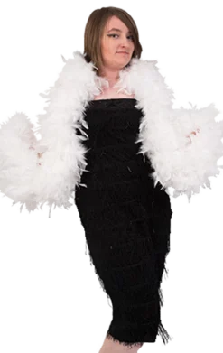 GENERIC White Feather Boa Accessory