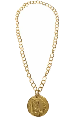 Smiffys Gold Metal Medallion Accessory