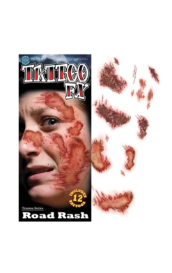 Road Rash Temporary Tattoos