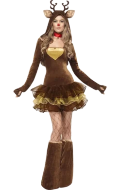 Smiffys Womens Reindeer Dress Costume