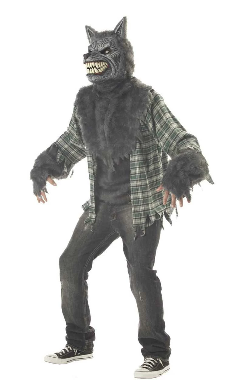 Mens Grey Werewolf Halloween Costume 1 Mens Grey Werewolf Halloween Costume