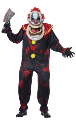 Mens Big Mouth Twisted Halloween Clown Costume