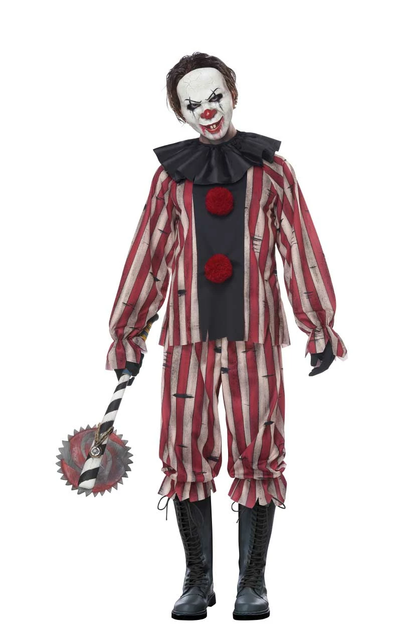 Mens Plus Size Nightmare Clown Costume 2 Mens Plus Size Nightmare Clown Costume - Image 2