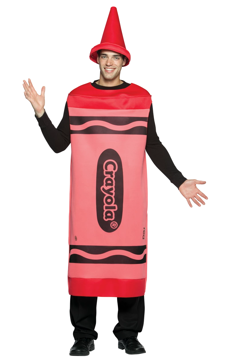 Adult Red Crayola Crayon Costume 1 Adult Red Crayola Crayon Costume