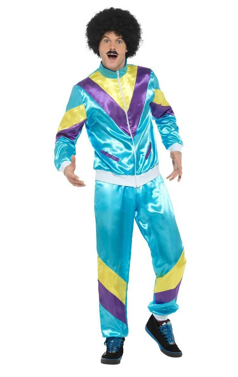 Smiffys Mens 80s Fashion Shellsuit Costume 1 Smiffys Mens 80s Fashion Shellsuit Costume